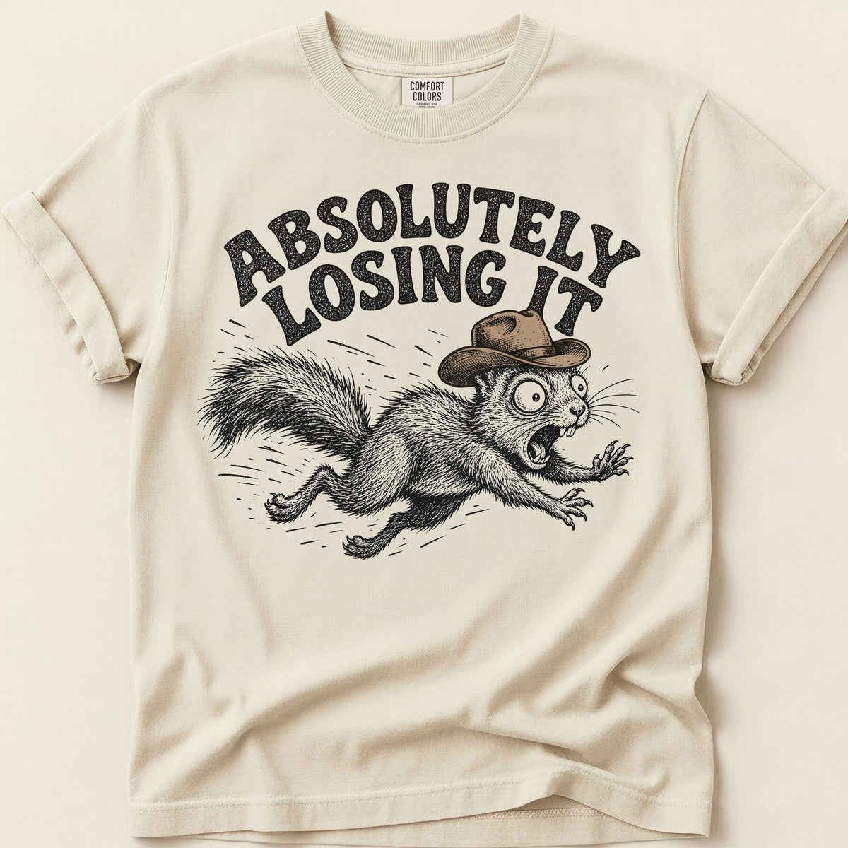 Absolutely Losing It Squirrel Tee on Ivory