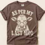 As Per My Last Moo T-Shirt on Espresso