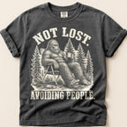 Avoiding People Bigfoot T-Shirt on Pepper