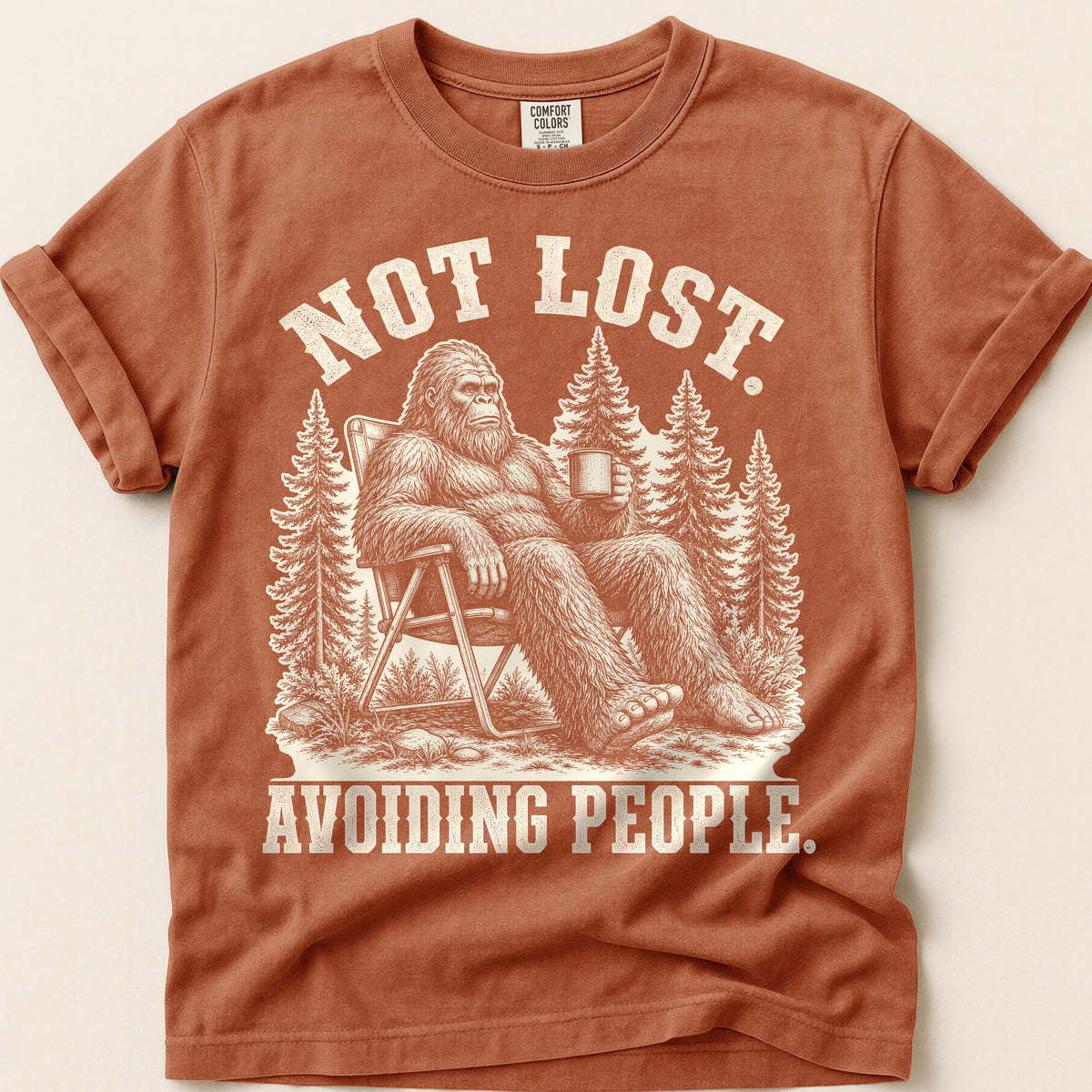 Avoiding People Bigfoot T-Shirt on Yam