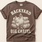 Backyard Egg Cartel T-Shirt on Espresso