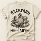Backyard Egg Cartel T-Shirt on Ivory