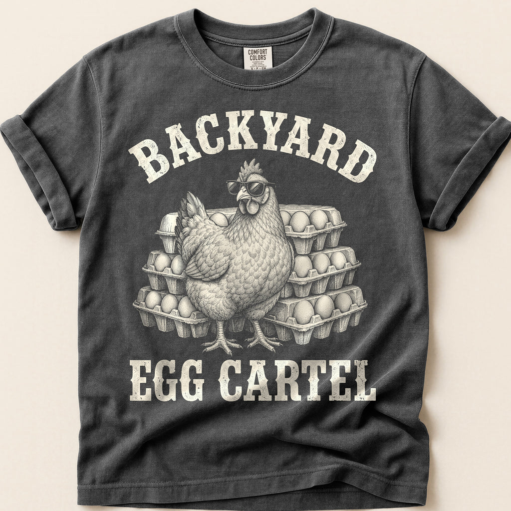 Backyard Egg Cartel T-Shirt on Pepper