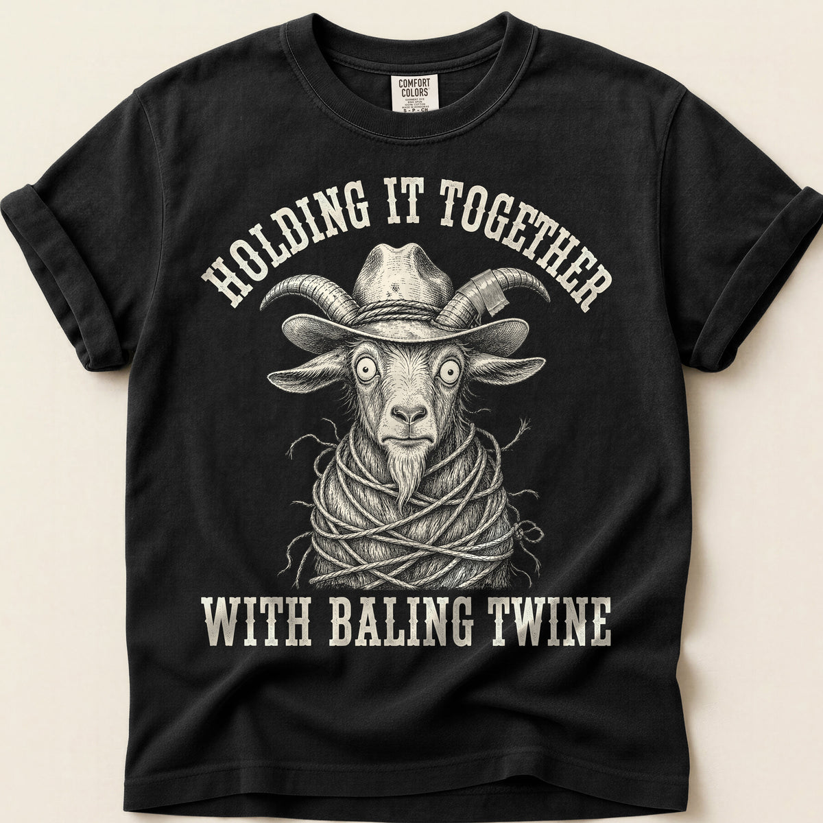 Baling Twine T-Shirt on Black