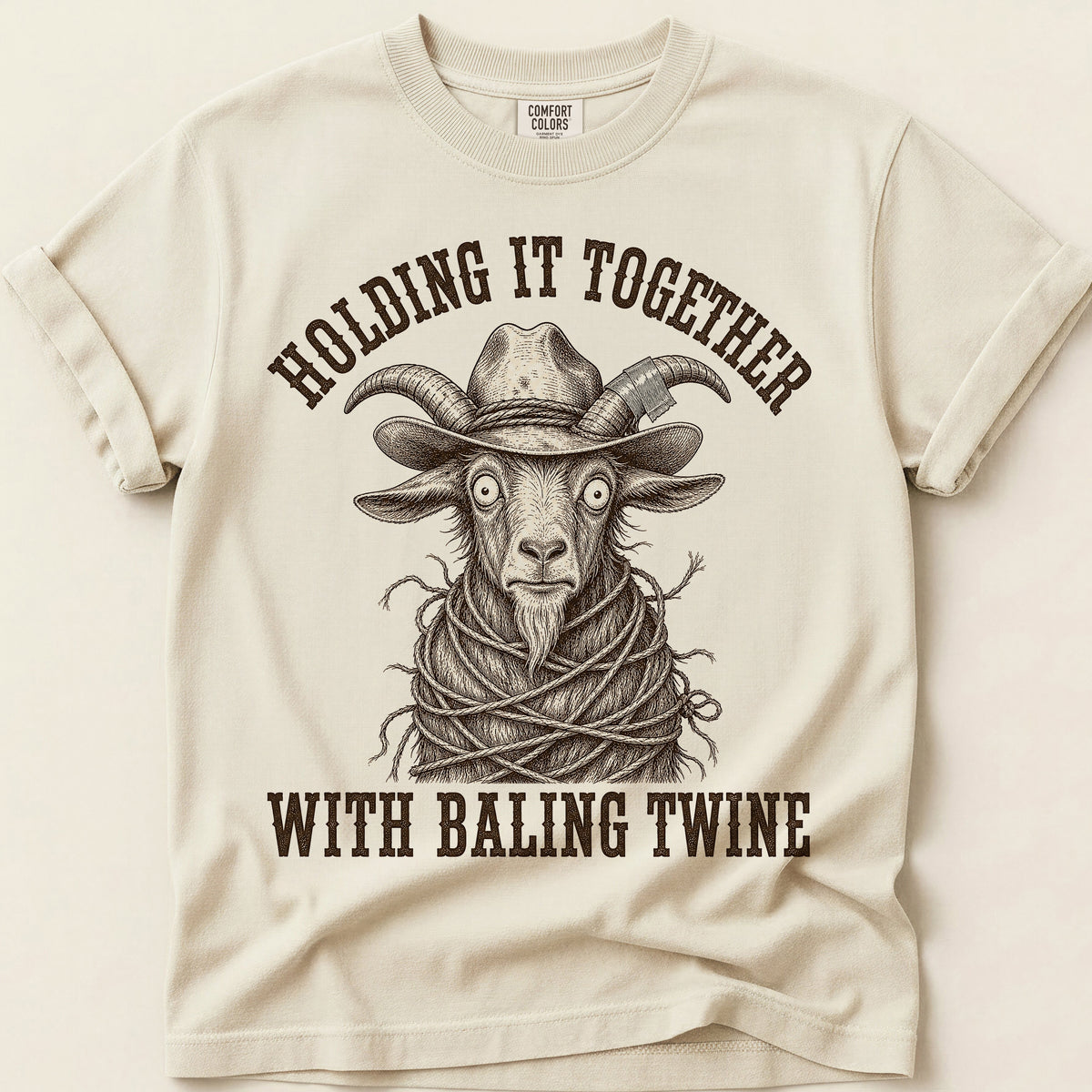 Baling Twine T-Shirt on Ivory