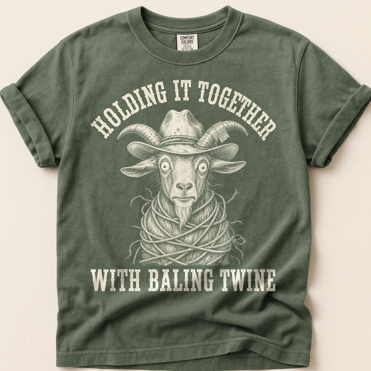 Baling Twine T-Shirt on Moss