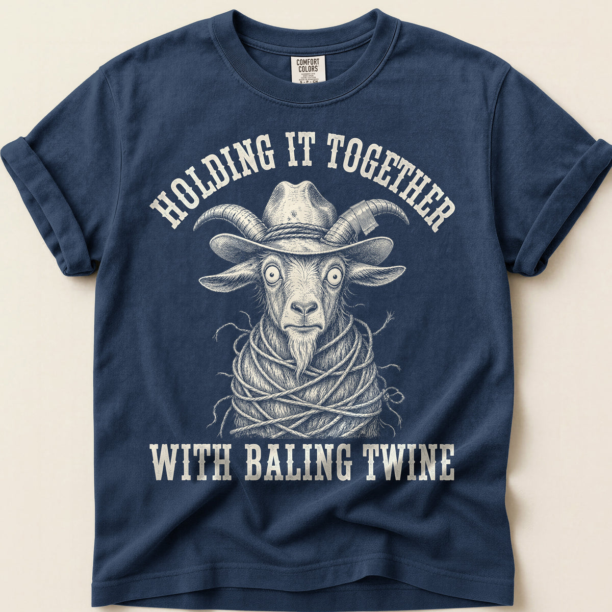 Baling Twine T-Shirt on Navy