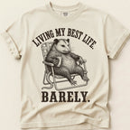 Best Life Barely Possum T-Shirt on Ivory