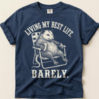 Best Life Barely Possum T-Shirt on Navy