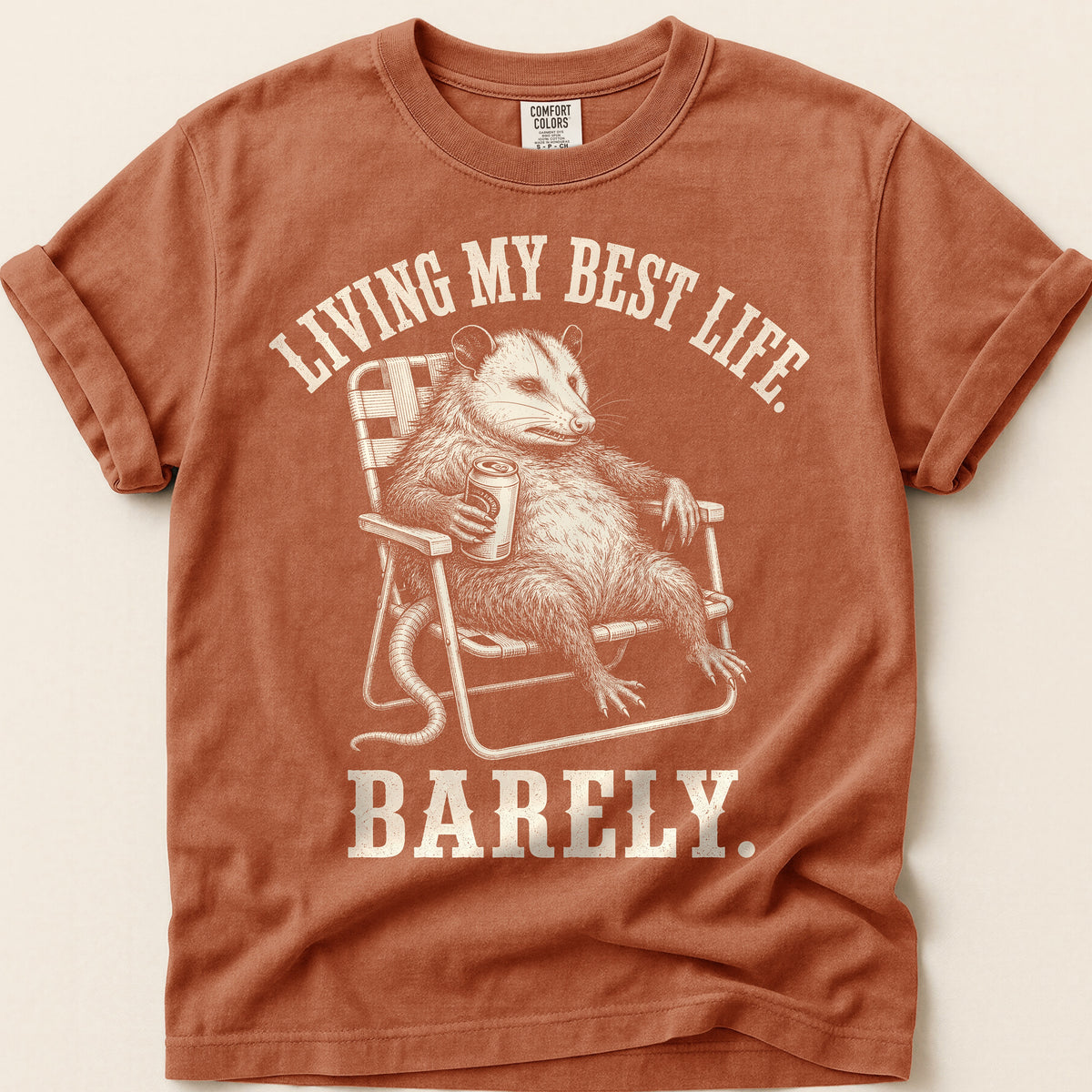 Best Life Barely Possum T-Shirt on Yam