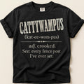 Cattywampus Definition T-Shirt on Black