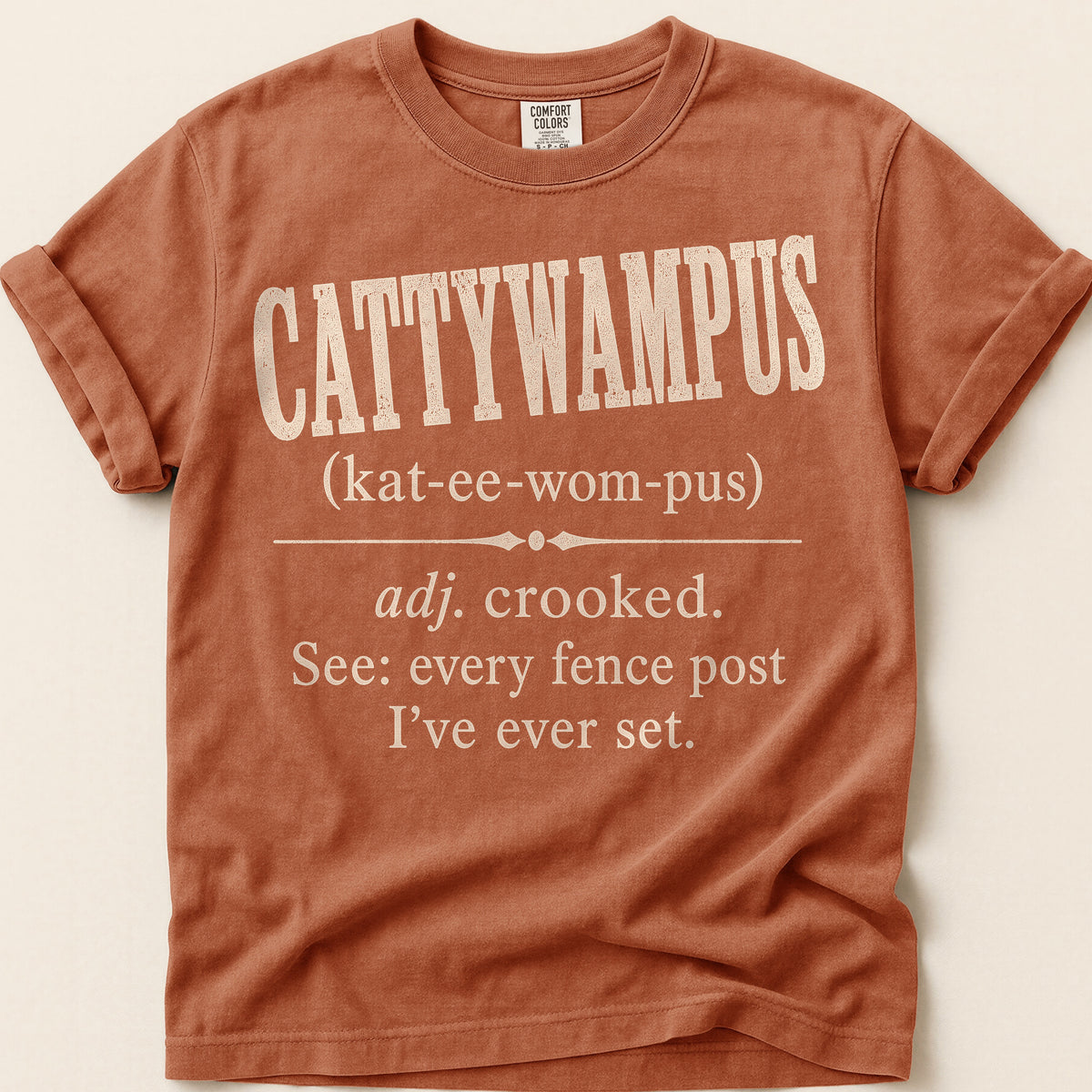 Cattywampus Definition T-Shirt on Yam