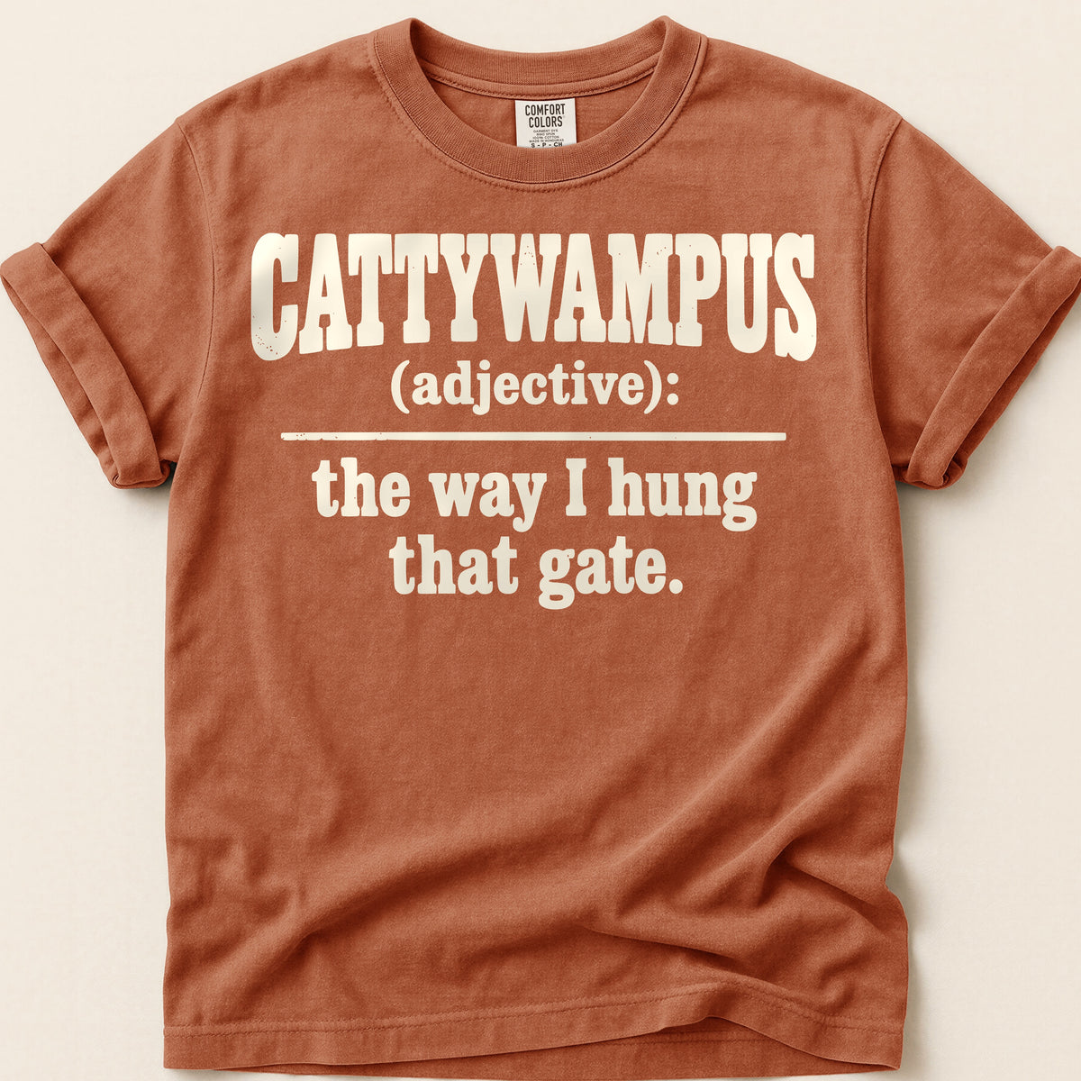 Cattywampus Gate Definition T-Shirt on Yam