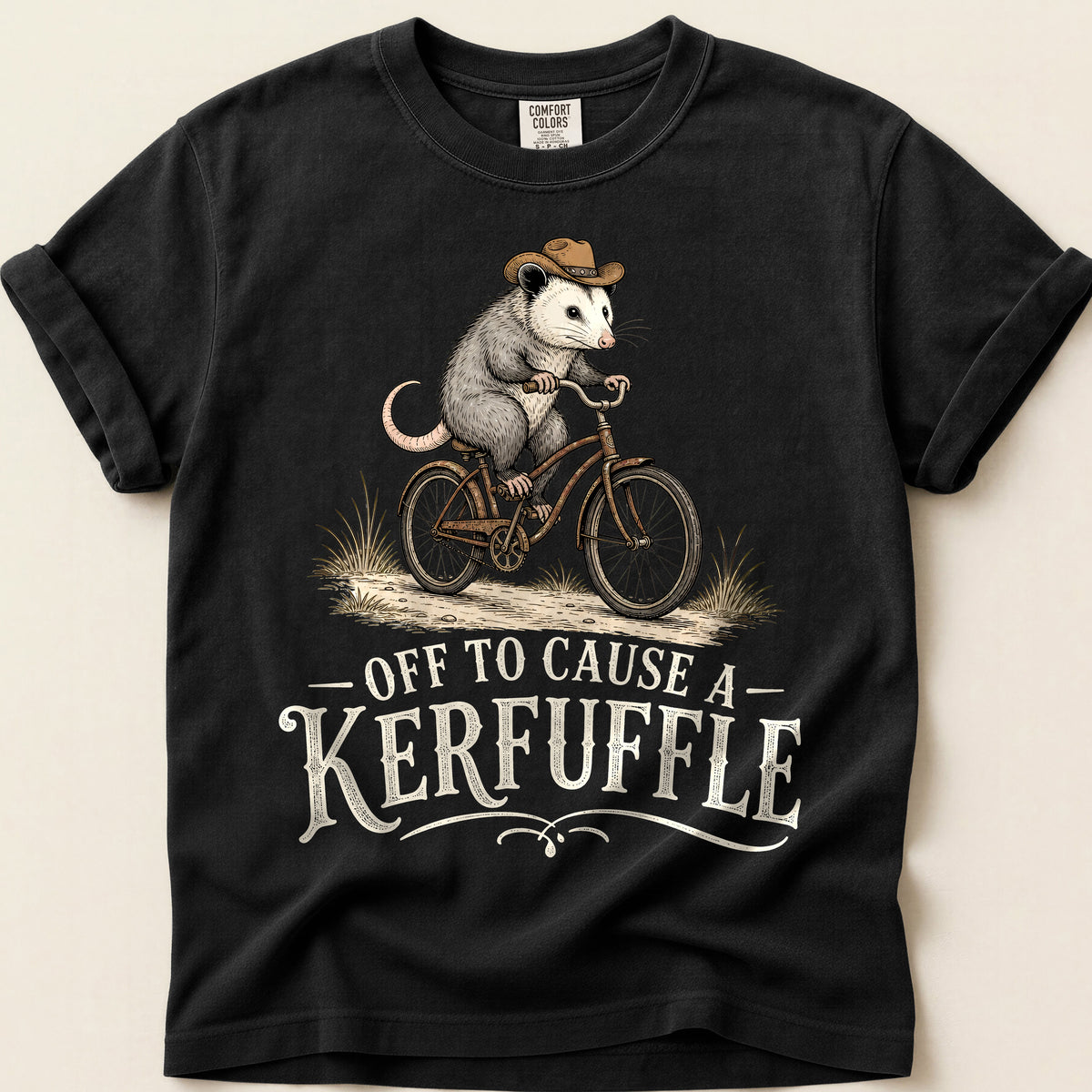 Cause A Kerfuffle T-Shirt on Black