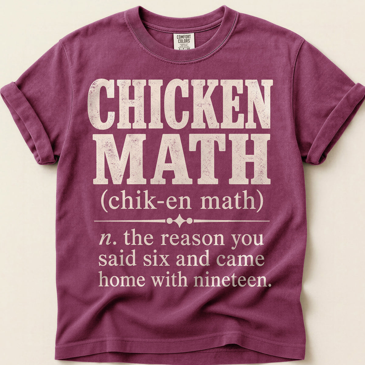 Chicken Math Definition T-Shirt on Berry