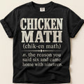 Chicken Math Definition T-Shirt on Black