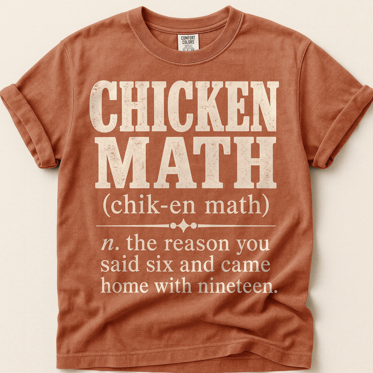Chicken Math Definition T-Shirt on Yam