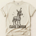 Close Enough Donkey T-Shirt on Ivory