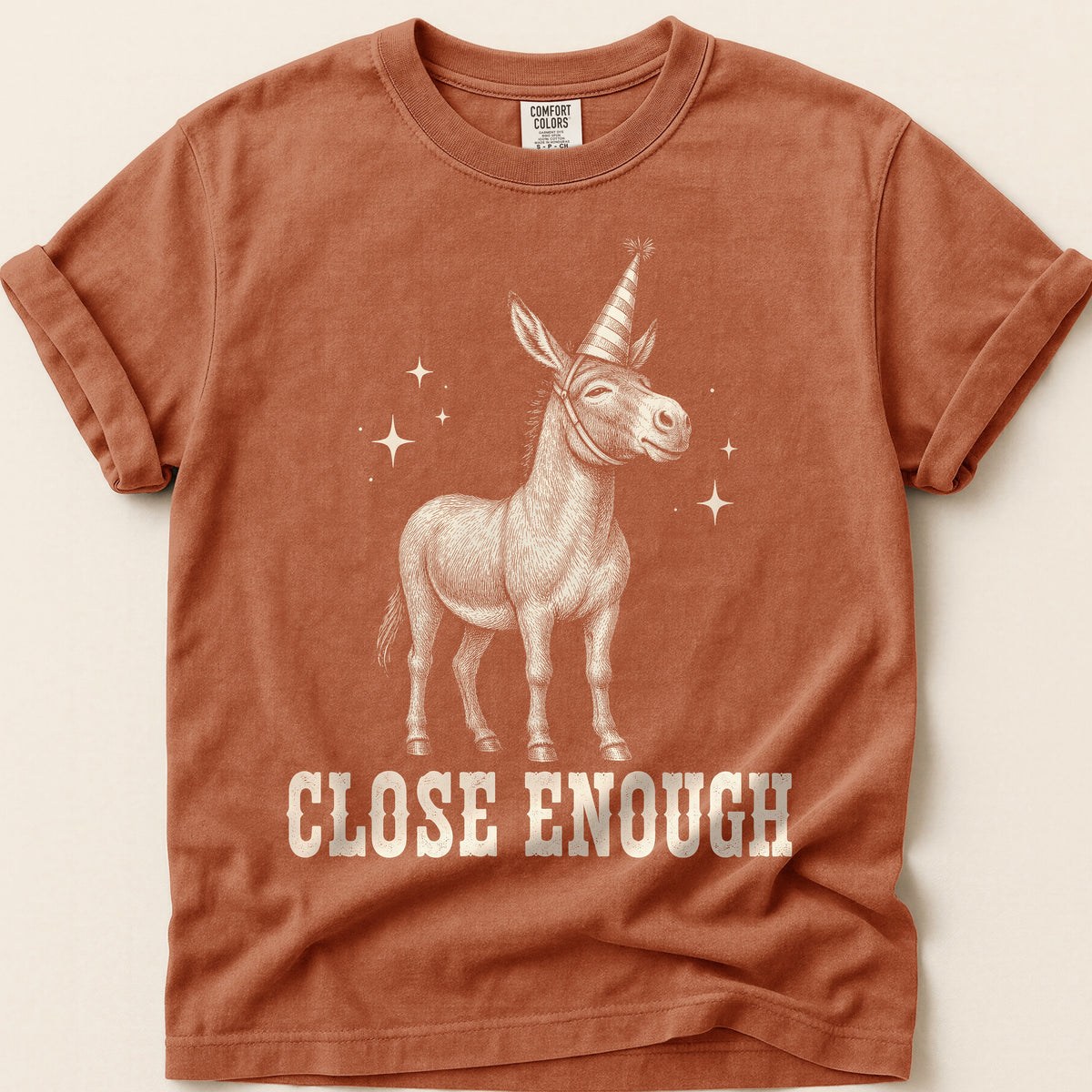 Close Enough Donkey T-Shirt on Yam