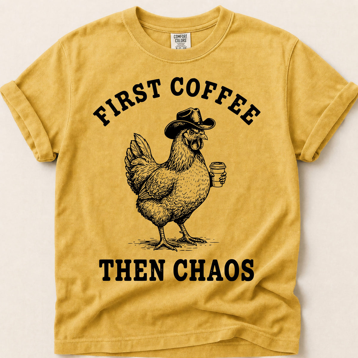 Coffee Chaos Hen on Mustard