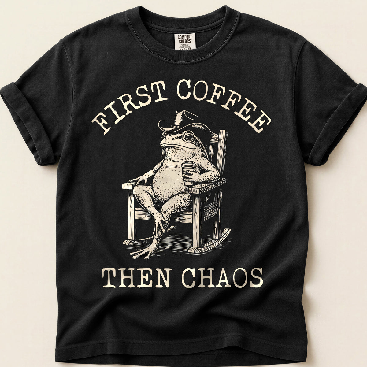 Coffee Chaos Toad on Black