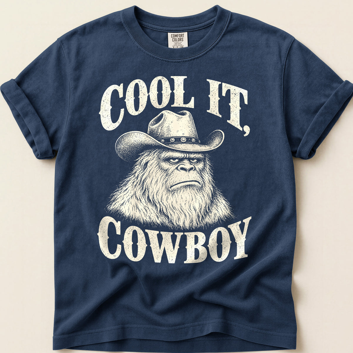 Cool It Bigfoot T-Shirt on Navy
