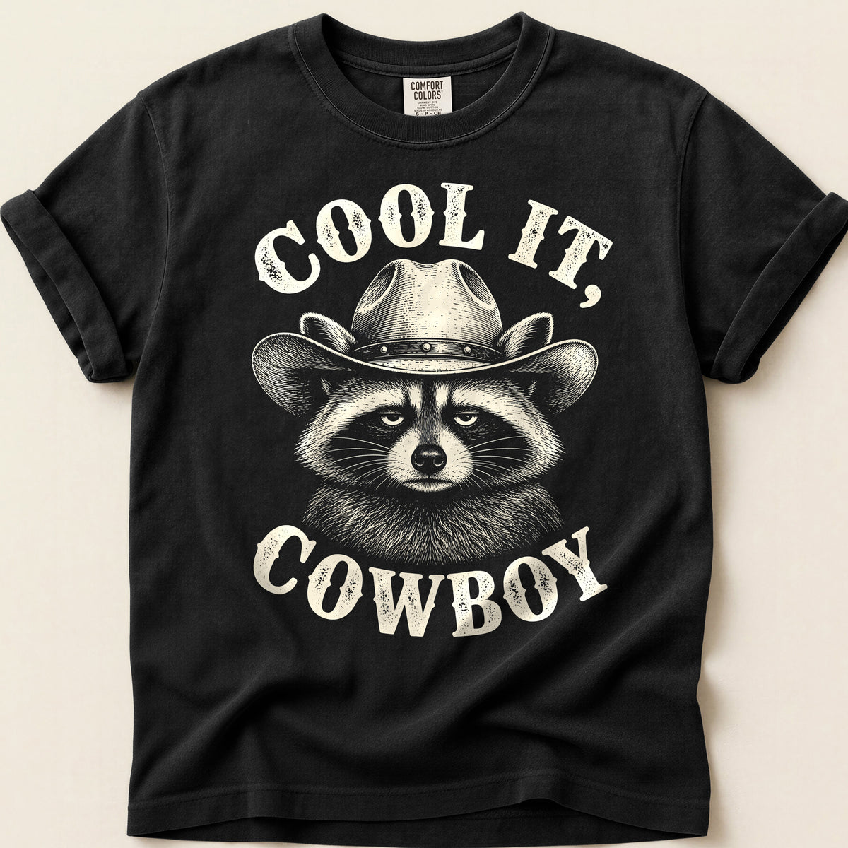Cool It Raccoon on Black