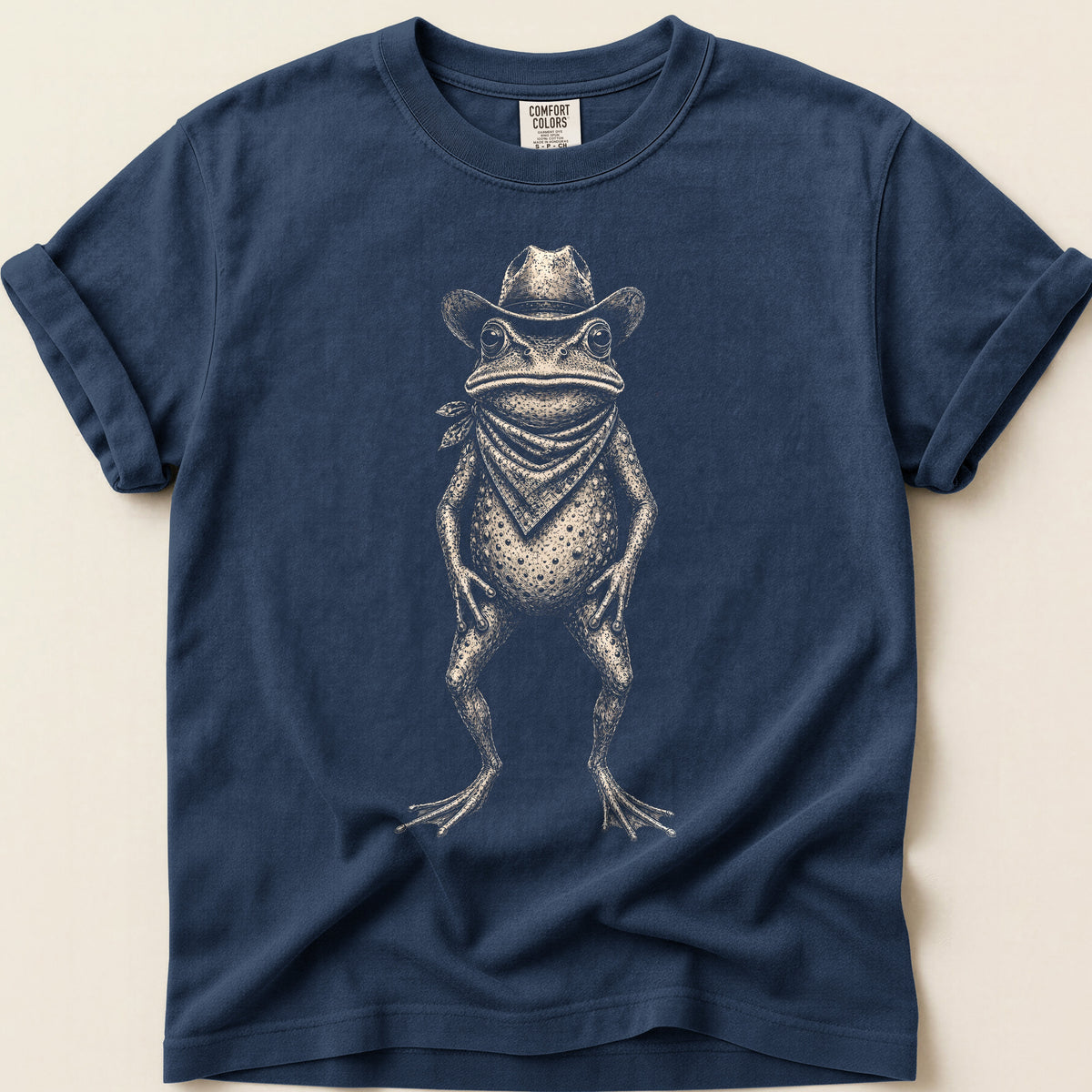 Cowboy Frog on Navy