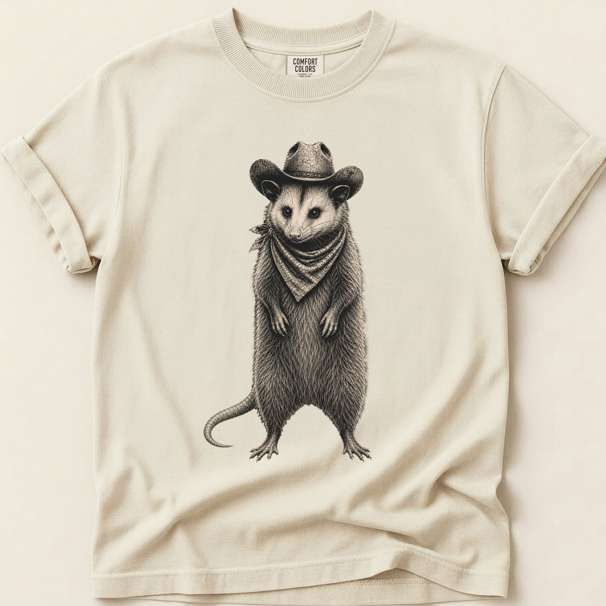 Cowboy Opossum on Ivory