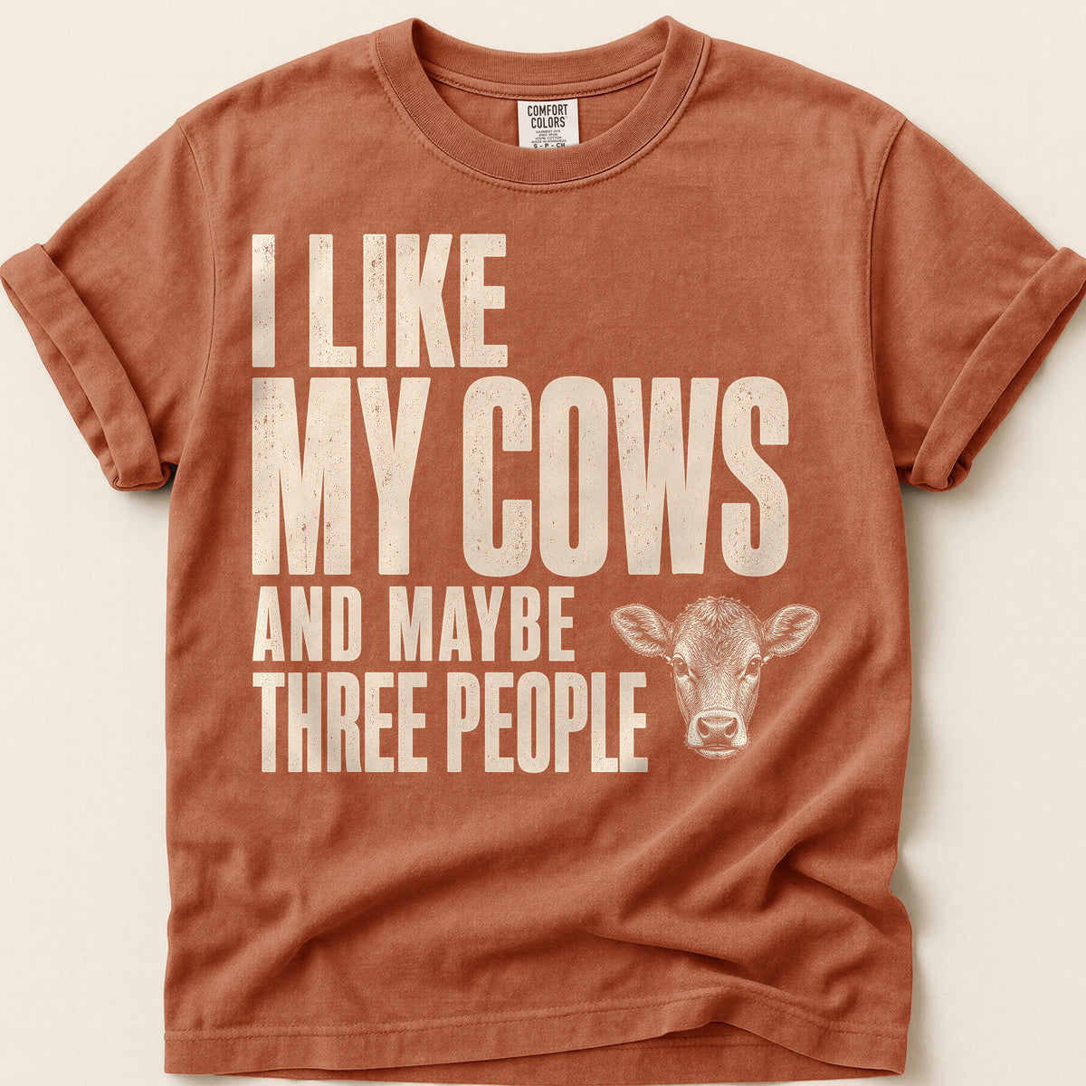 Cows And Three People T-Shirt on Yam