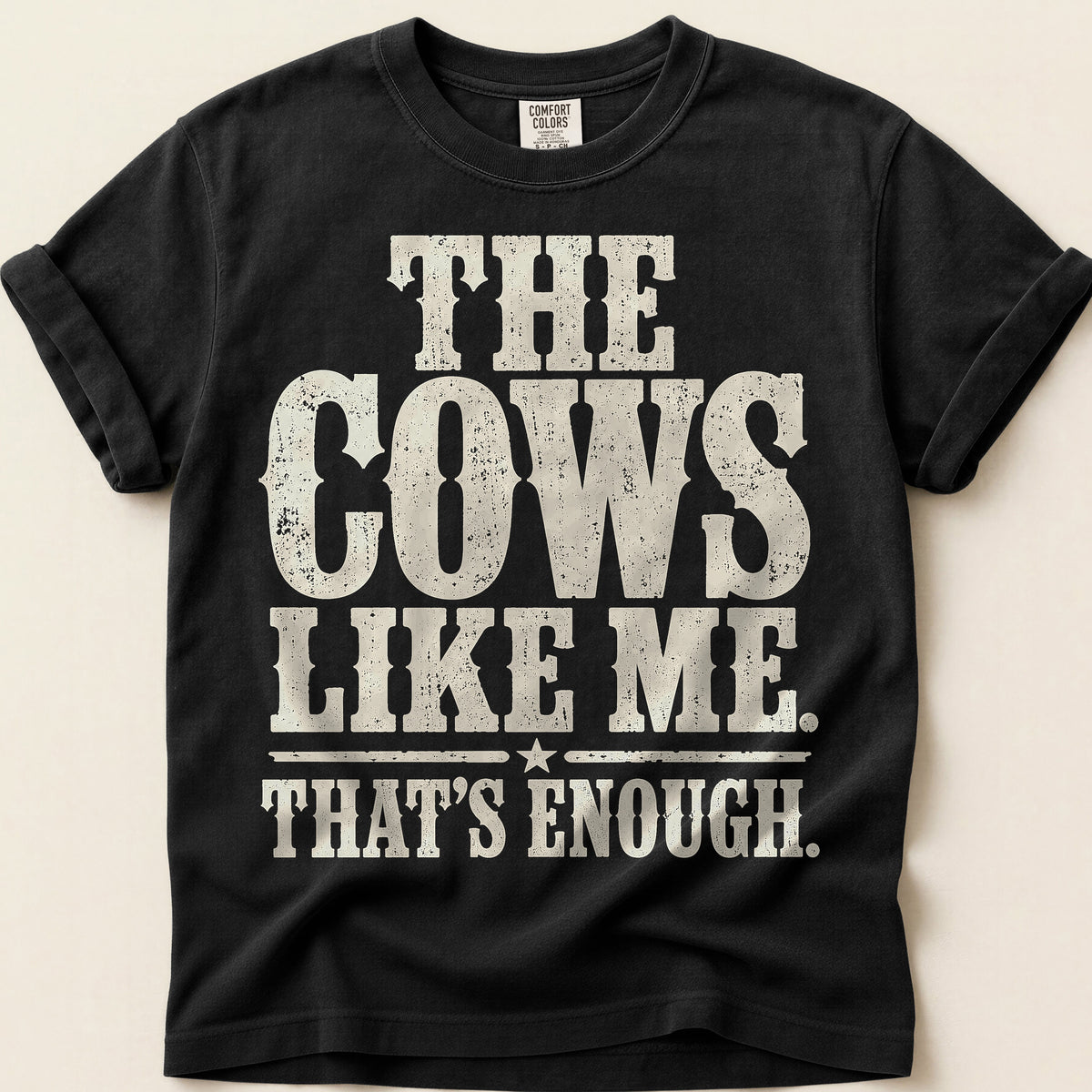 Cows Like Me T-Shirt on Black