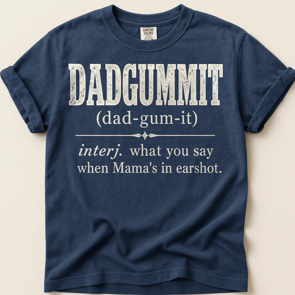 Dadgummit Definition T-Shirt on Navy
