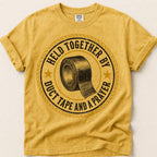 Duct Tape And A Prayer T-Shirt on Mustard