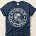 Duct Tape And A Prayer T-Shirt on Navy