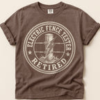 Electric Fence Tester T-Shirt on Espresso