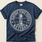 Electric Fence Tester T-Shirt on Navy