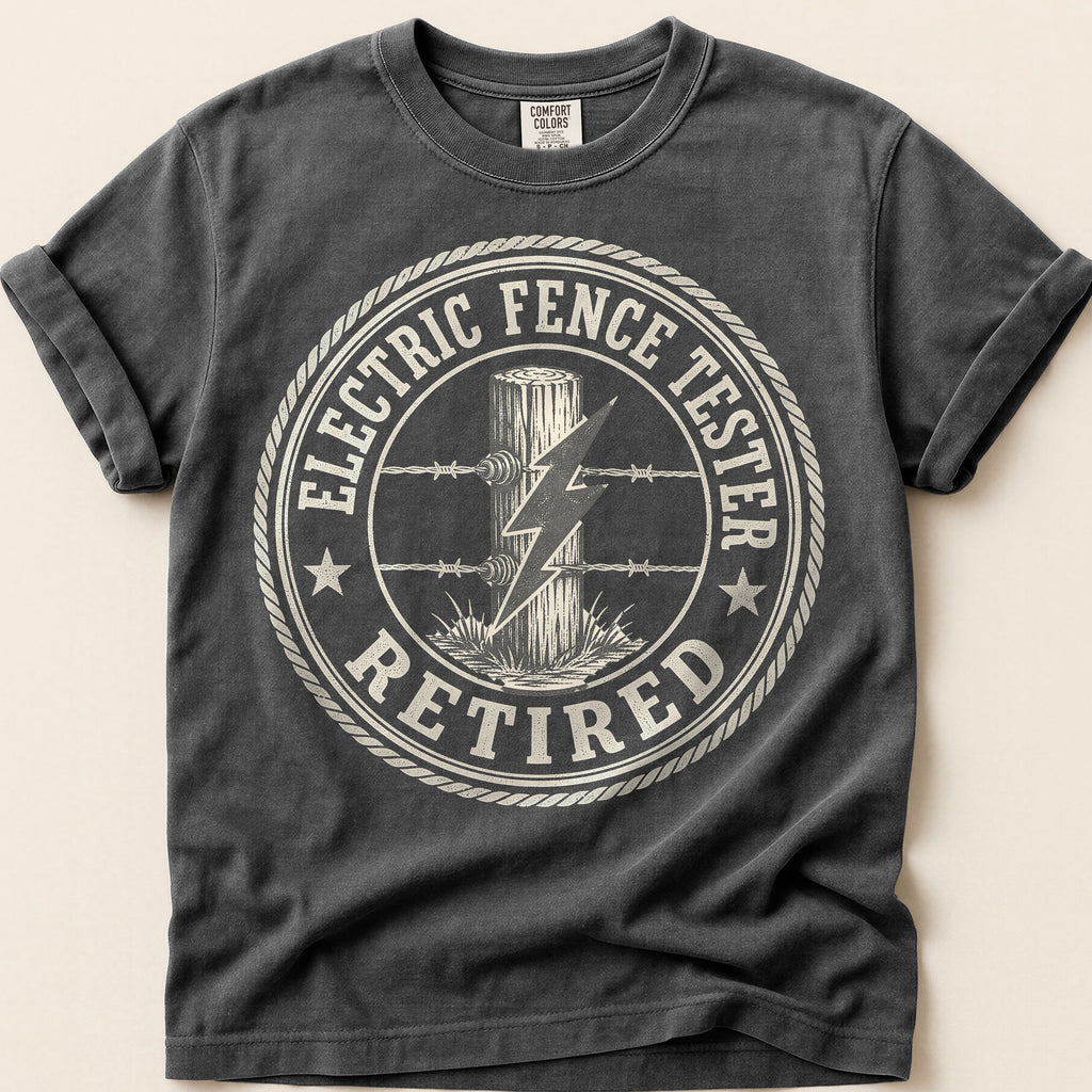 Electric Fence Tester T-Shirt on Pepper
