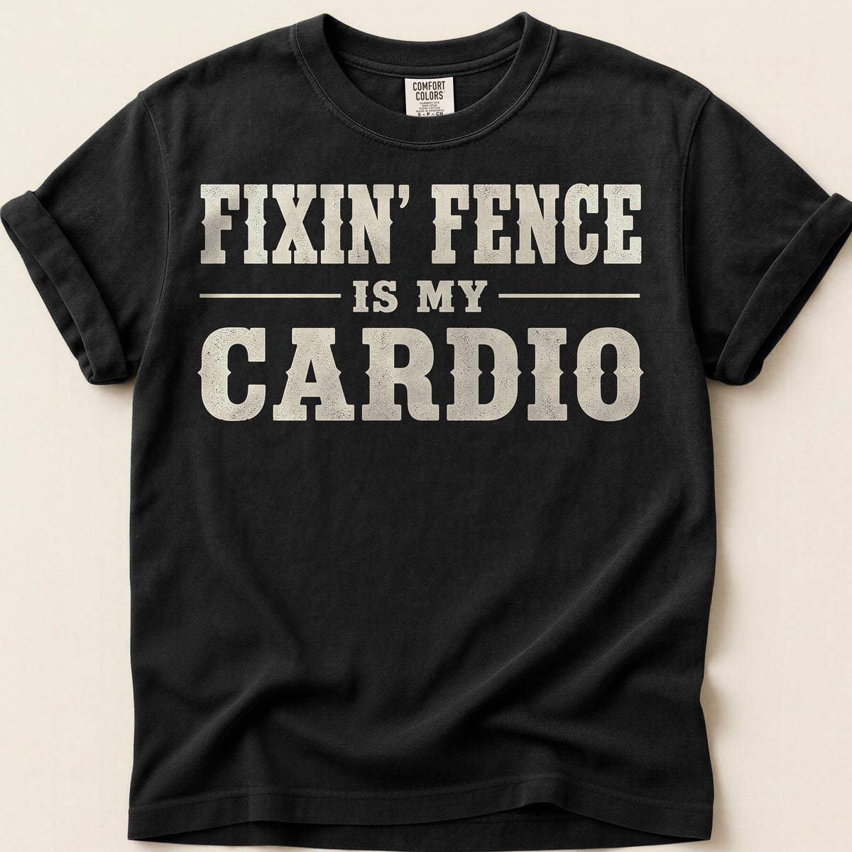 Fixin Fence Cardio T-Shirt on Black