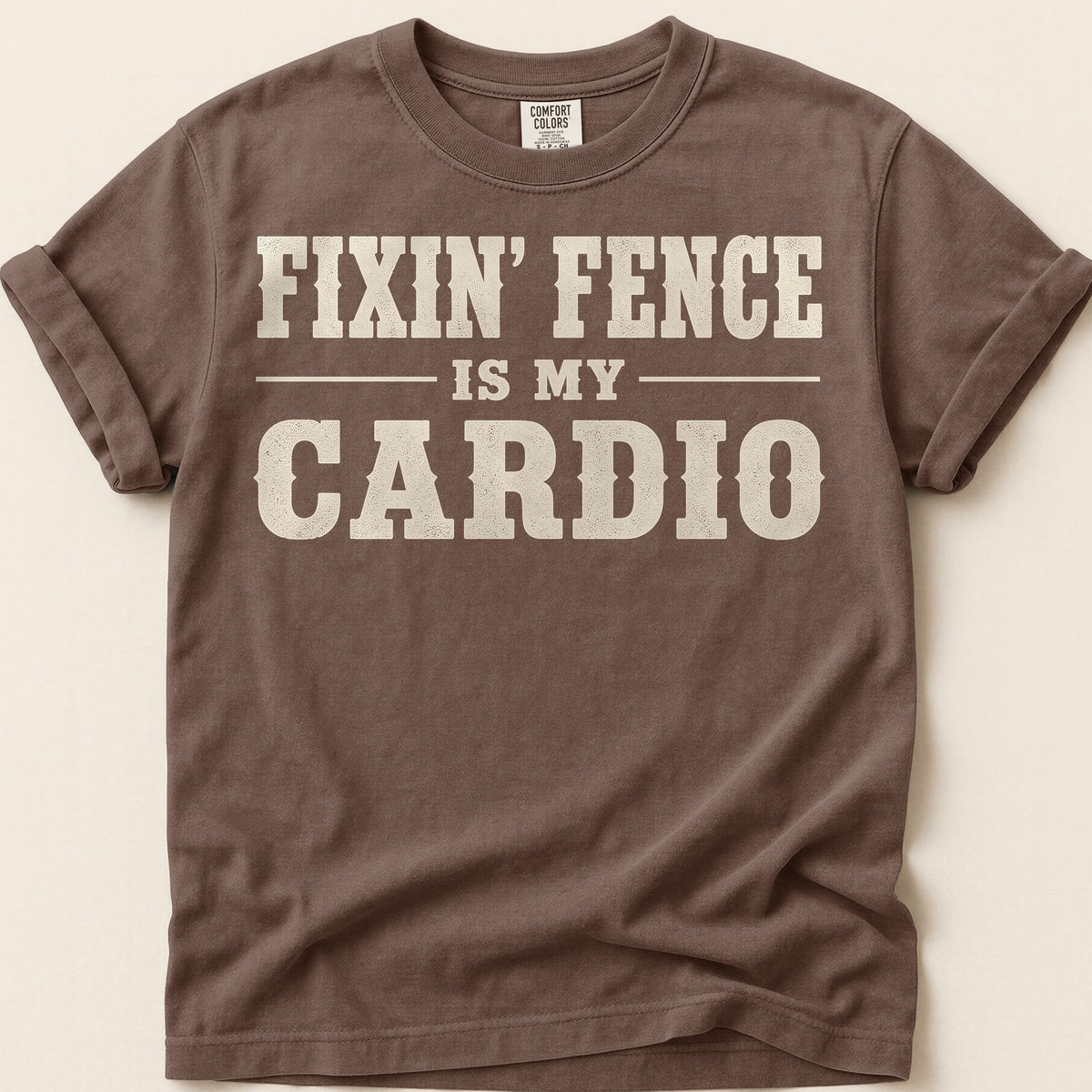 Fixin Fence Cardio T-Shirt on Espresso