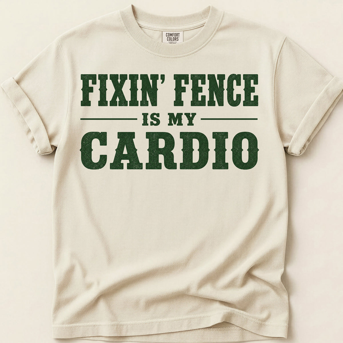 Fixin Fence Cardio T-Shirt on Ivory