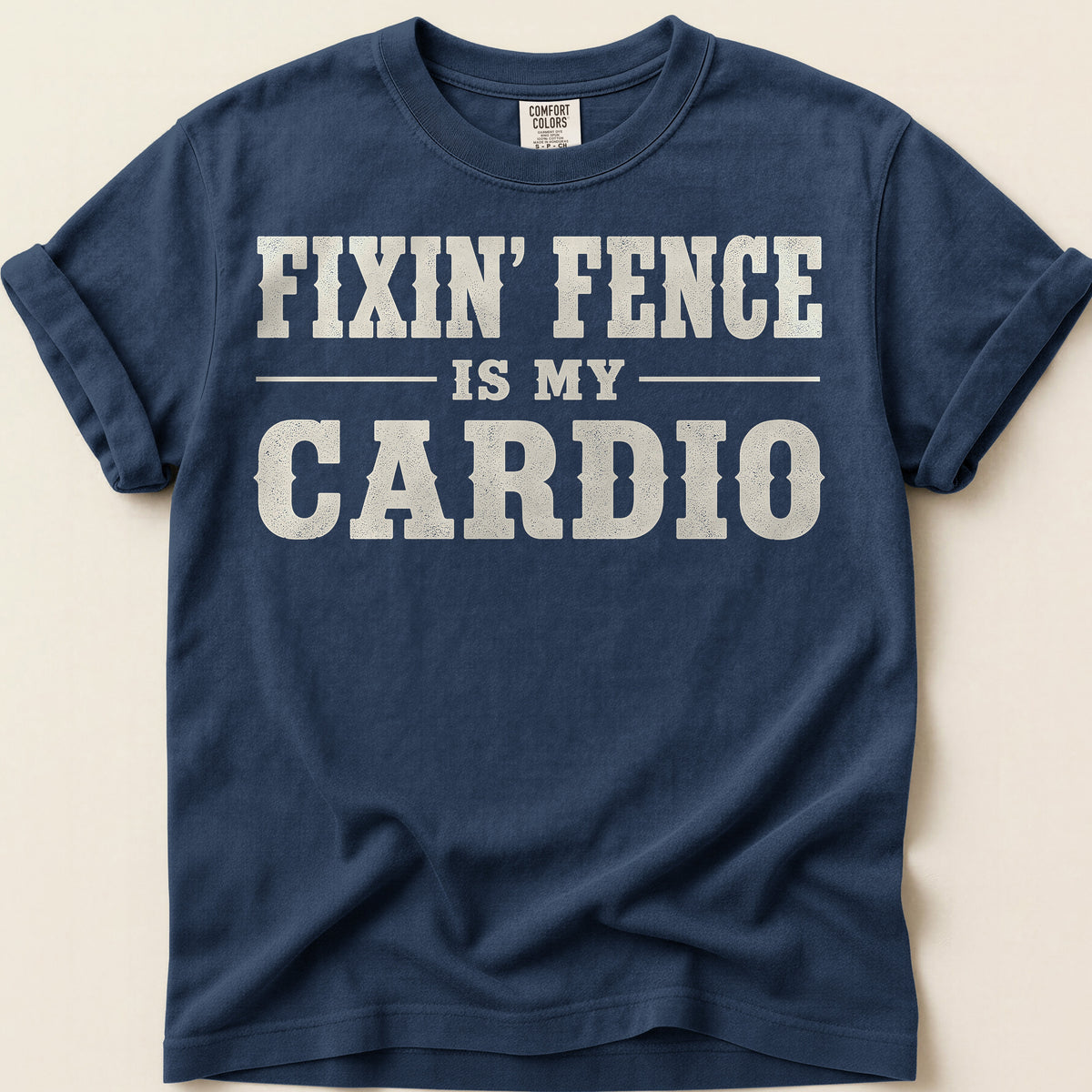 Fixin Fence Cardio T-Shirt on Navy