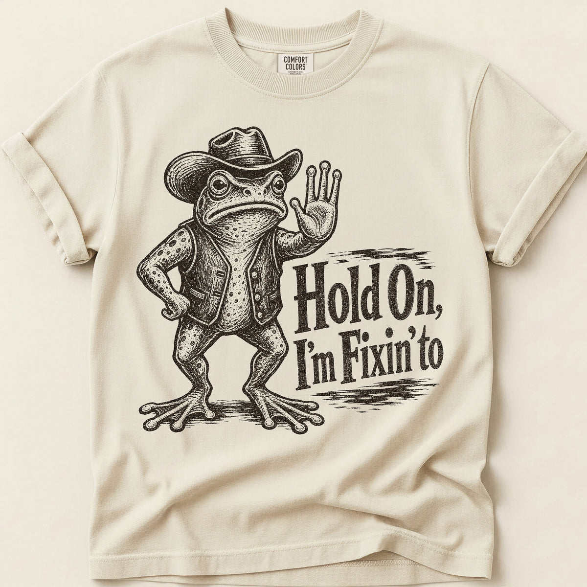 Fixin To Frog on Ivory