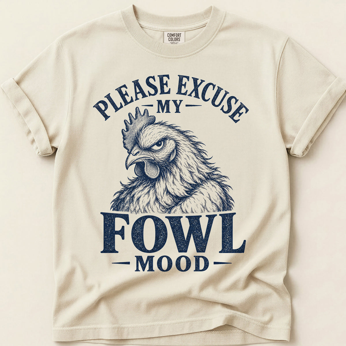 Fowl Mood T-Shirt on Ivory