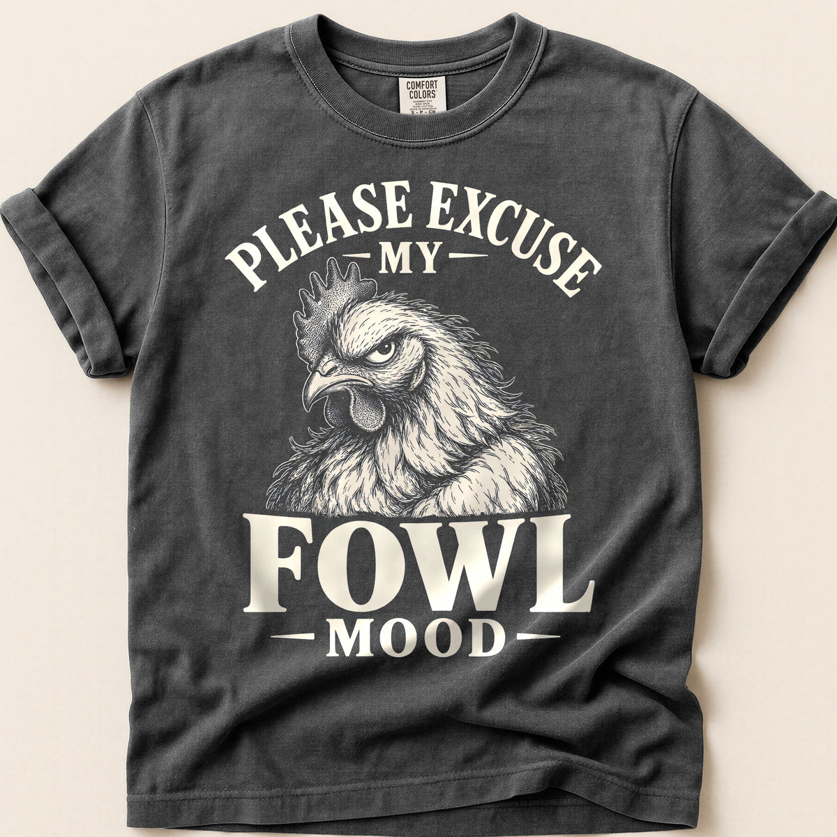 Fowl Mood T-Shirt on Pepper