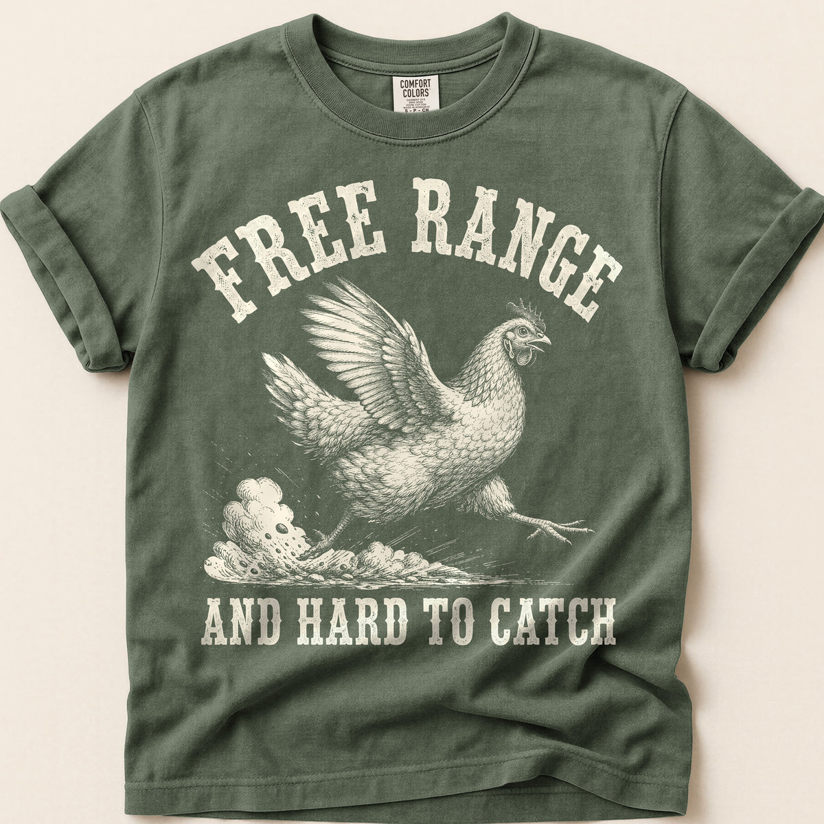 Free Range Hard To Catch T-Shirt on Moss