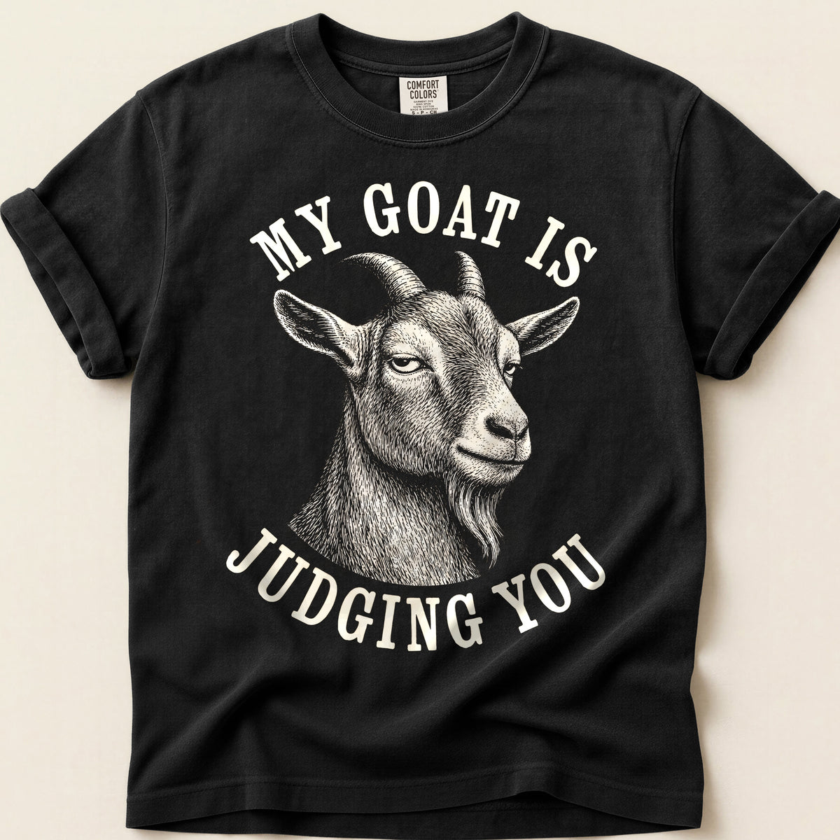 Goat Is Judging on Black