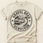 Gravel Road Survivor T-Shirt on Ivory