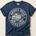 Gravel Road Survivor T-Shirt on Navy
