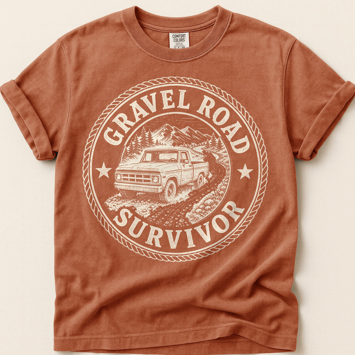 Gravel Road Survivor T-Shirt on Yam