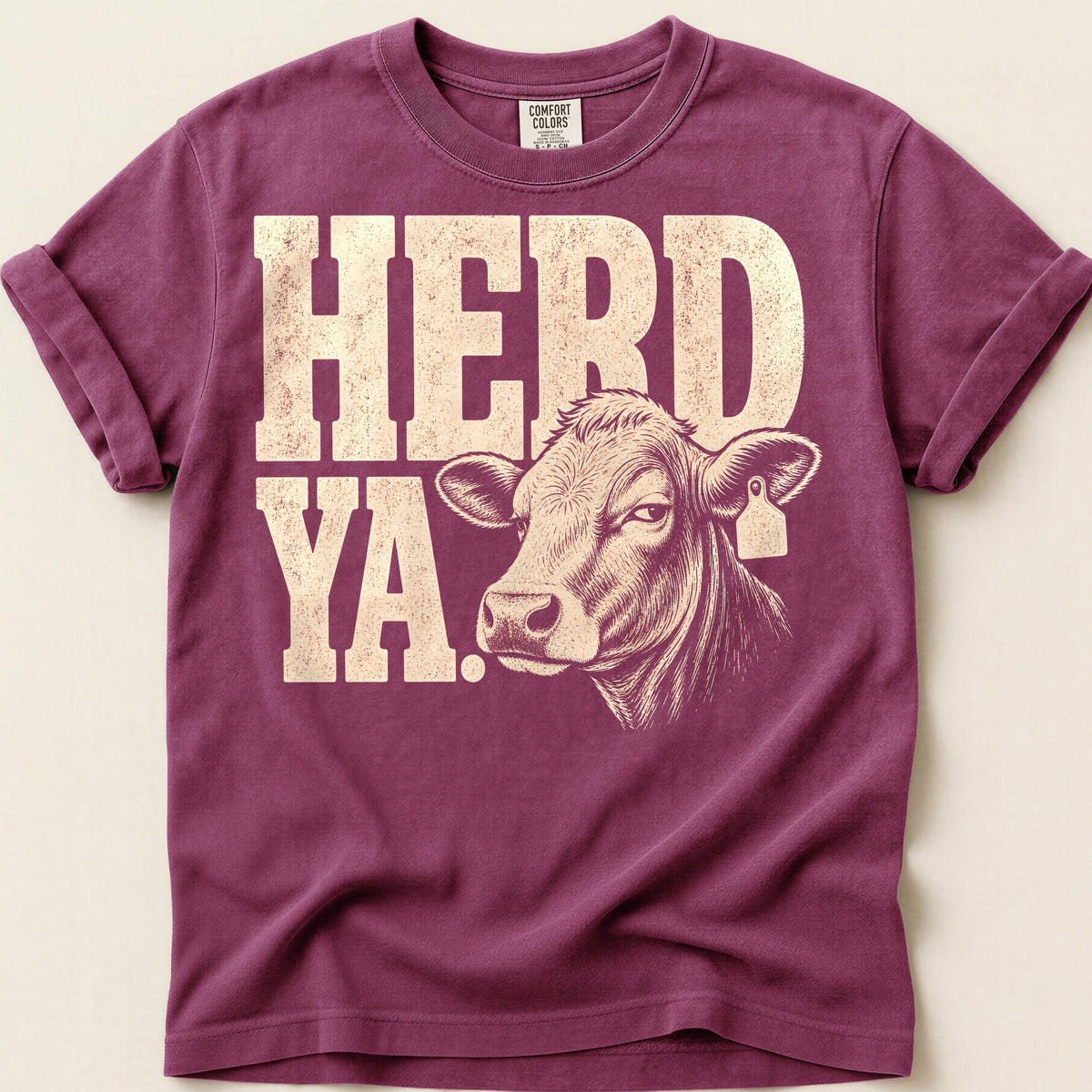 Herd Ya Varsity T-Shirt on Berry